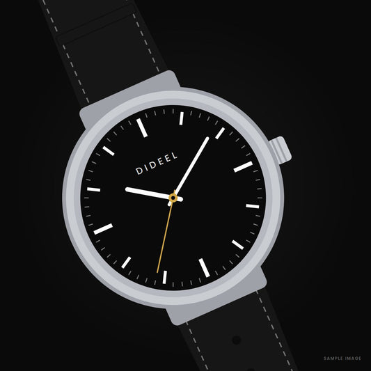 Dideel Essential Classic — Black dial detail — sample image
