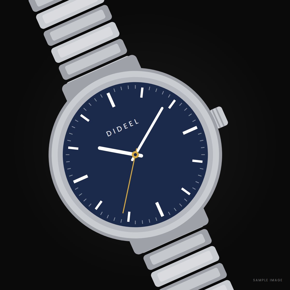 Dideel Select Navy Steel dial detail — sample image